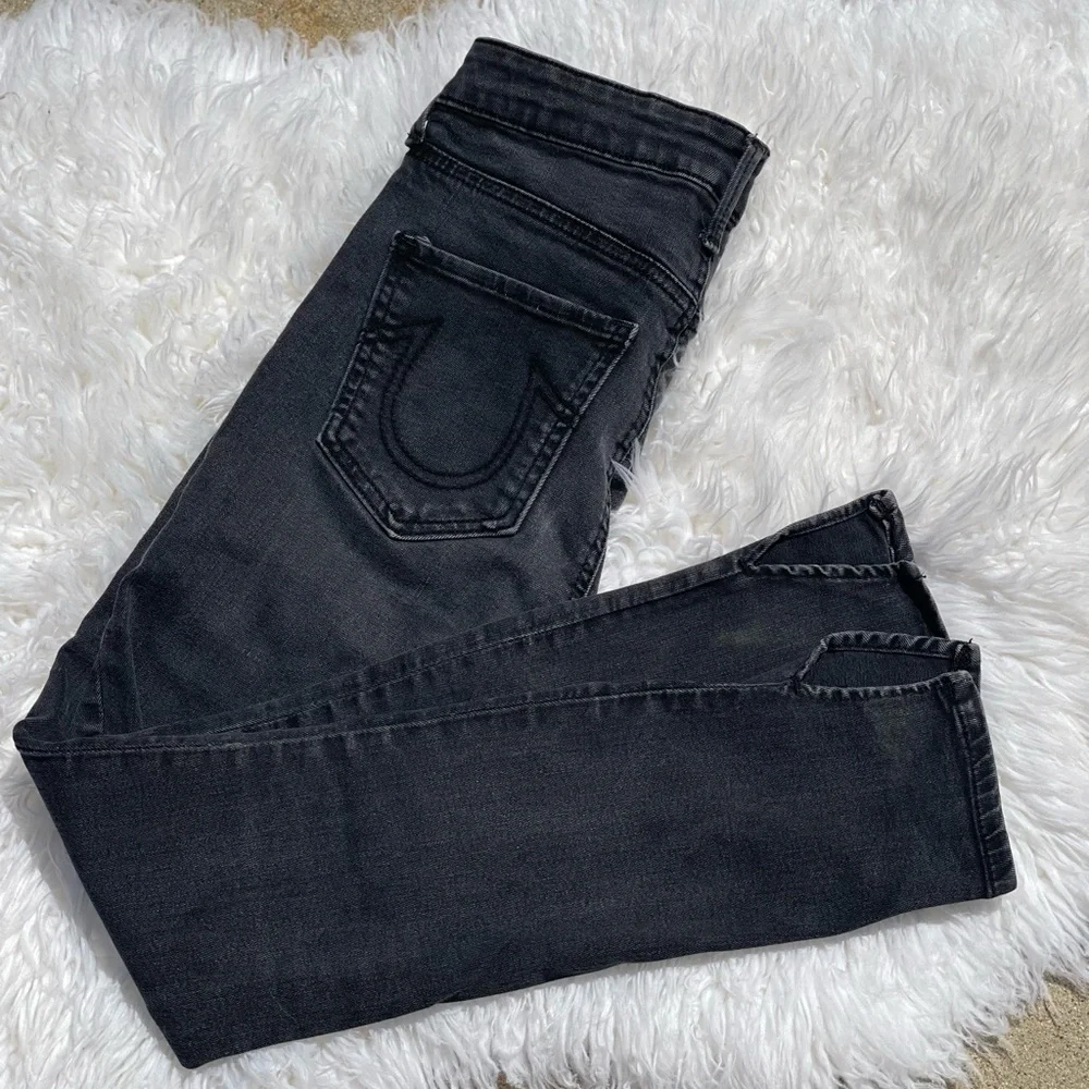 True Religion Halle High Rise super Skinny Black Jean. 26” waist 26” inseam. - Picture 1 of 9